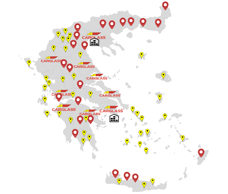 Carglass® Branches in Greece Carglass® Branches in Greece
